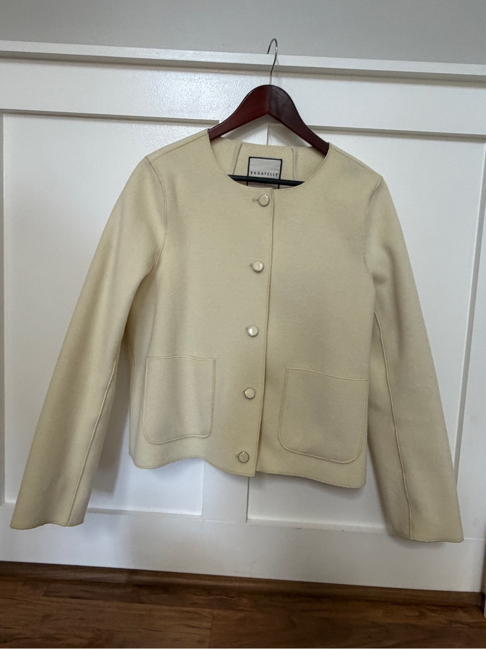 bagatelle Collarless Button-Front Jacket